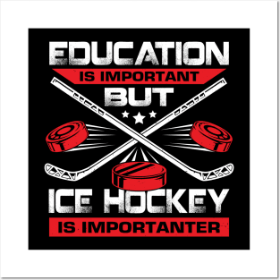 Funny Ice Hockey Player Gift Posters and Art